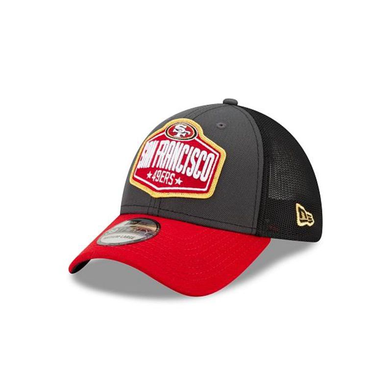 NFL San Francisco 49ers Draft 39Thirty Stretch Fit (MUZ7331) - Grey New Era Caps